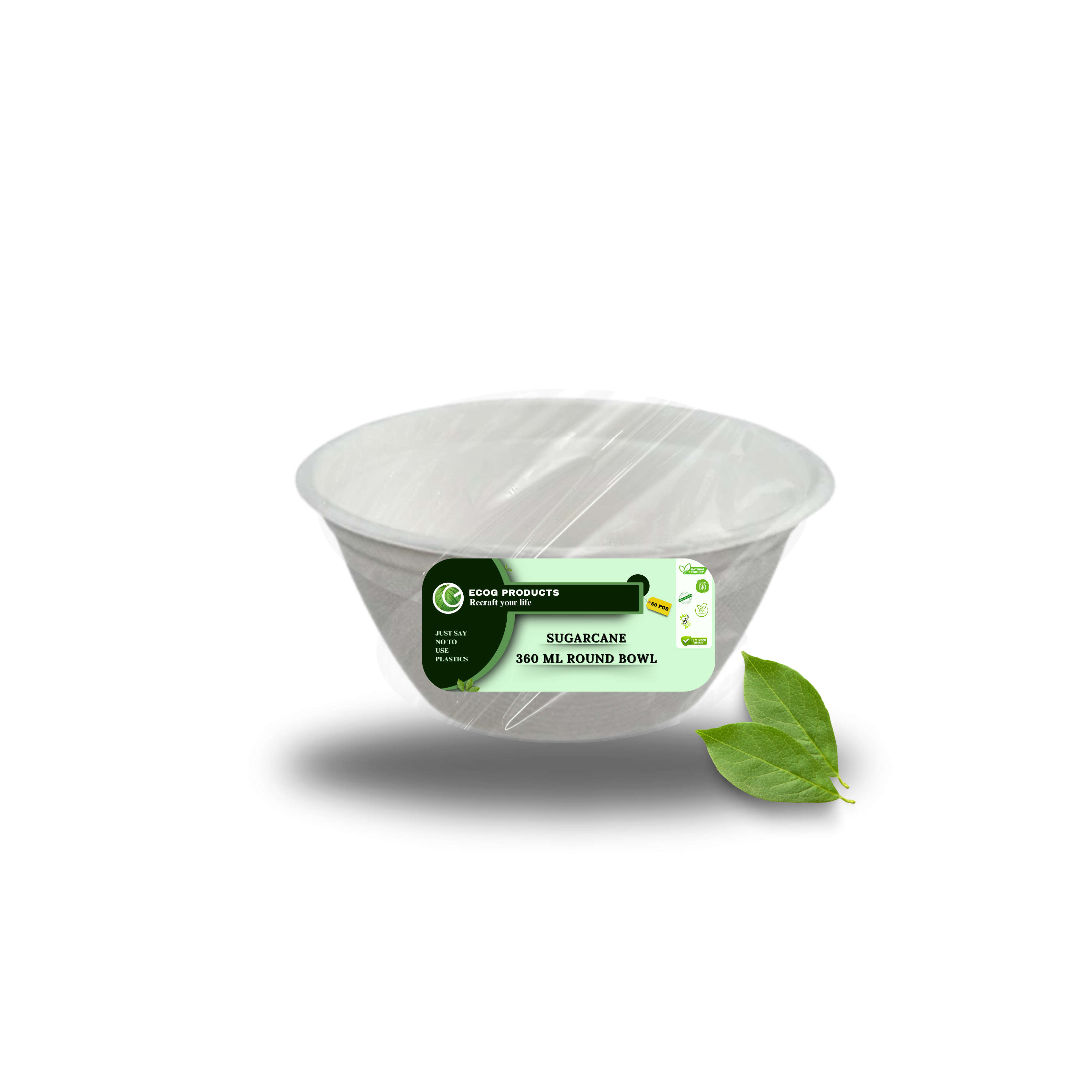 EKOPAK 360ML Sugar Cane Bowl-10pcs EKOPAK 360ML Sugar Cane Bowl-10pcs