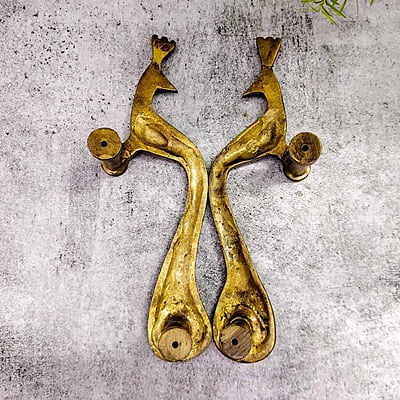 Brass Door Handle Set - 10 inch Height | Elegant Brass Door Handle Set for Home Decor Brass Door Handle Set - 10 inch Height | Elegant Brass Door Handle Set for Home Decor