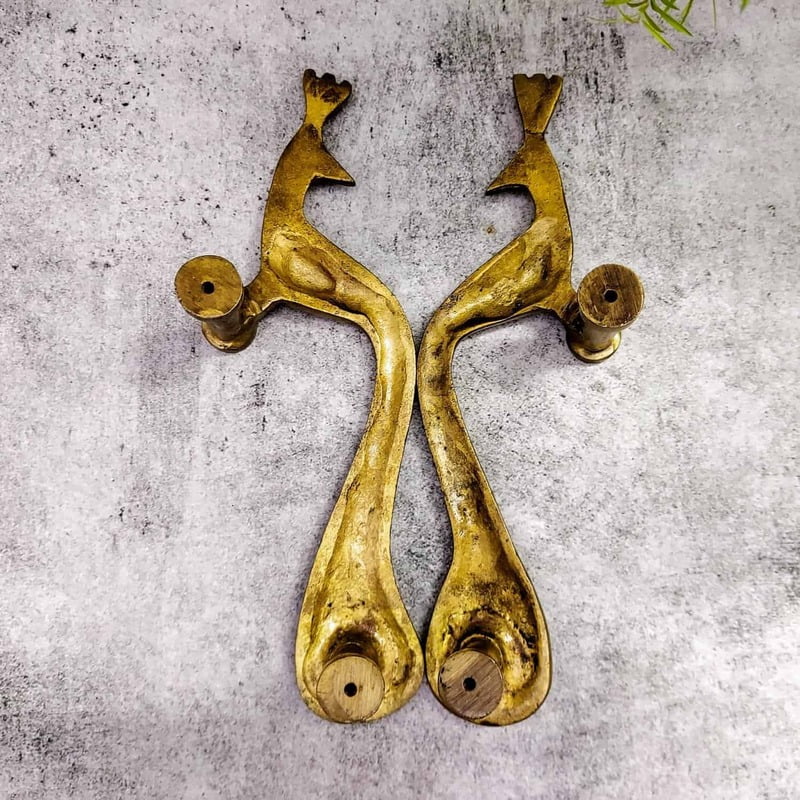 Brass Door Handle Set - 10 inch Height | Elegant Brass Door Handle Set for Home Decor Brass Door Handle Set - 10 inch Height | Elegant Brass Door Handle Set for Home Decor
