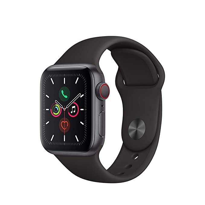 Apple Watch Series 5 (GPS + Cellular, 40mm) - Space Gray Aluminium Case with Black Sport Band Apple Watch Series 5 (GPS + Cellular, 40mm) - Space Gray Aluminium Case with Black Sport Band
