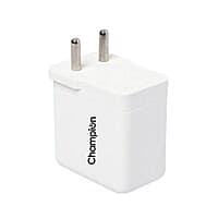 Champion 25W PD Wall Charger/Adapter with Dual Output (USB + Type C) Supports PPS/Warp/Dash/SuperVooc Charging Via USB Port & PD Charge Via Type-C for iPhone & Android Devices (White) Champion 25W PD Wall Charger/Adapter with Dual Output (USB + Type C) Supports PPS/Warp/Dash/SuperVooc Charging Via USB Port & PD Charge Via Type-C for iPhone & Android Devices (White)