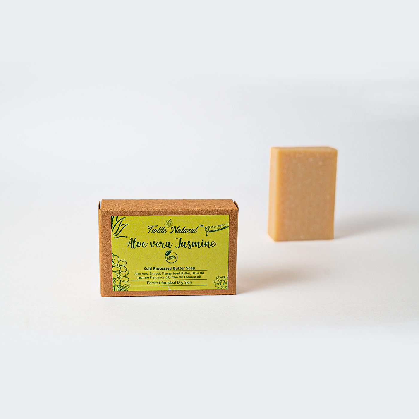 Aloe vera Jasmine Cold Processed Soap (125 G)