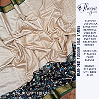 BLENDED TUSSER SILK SAREE  YBRSTUS23592