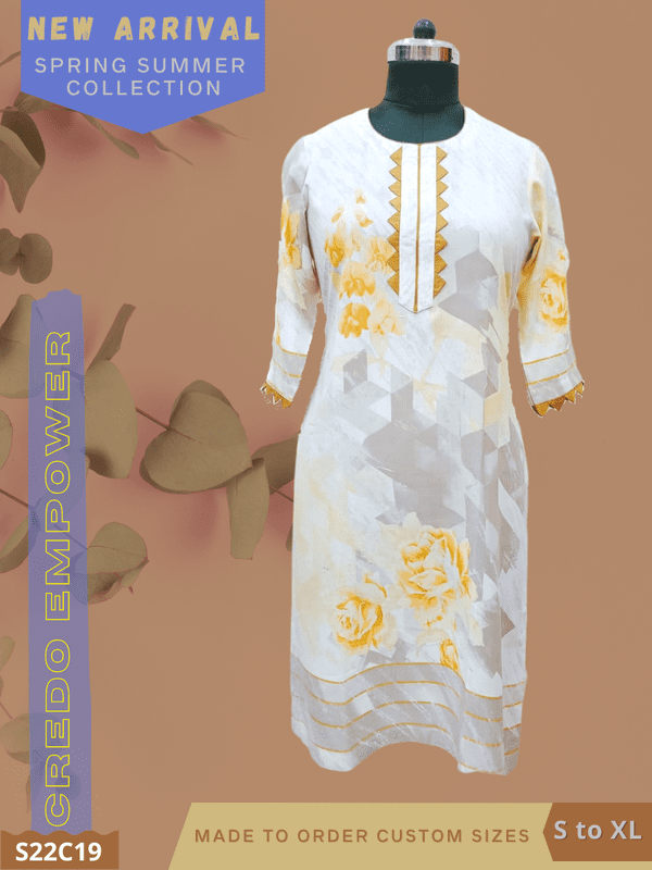 CREDO Bright Floral Printed Kurti CREDO Bright Floral Printed Kurti