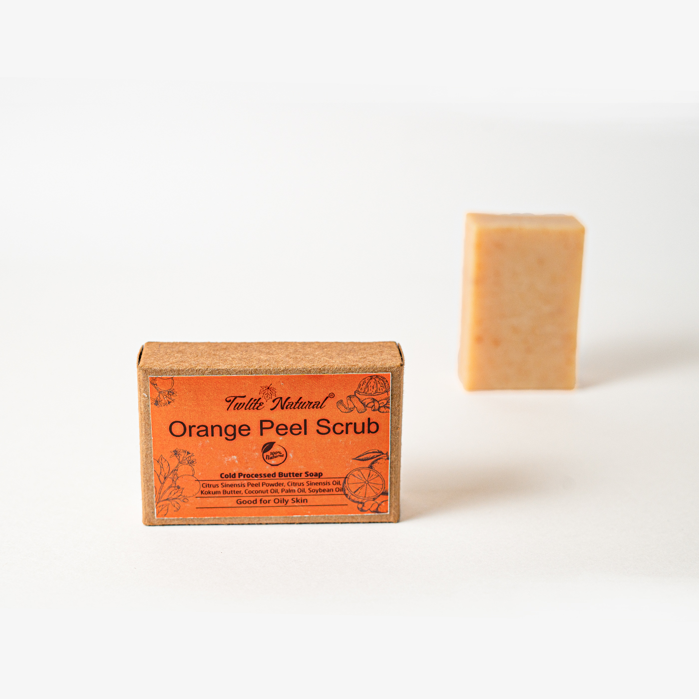 Orange Peel Scrub Cold Processed Soap (125 G)