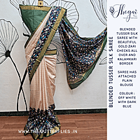 BLENDED TUSSER SILK SAREE  YBRSTUS23592