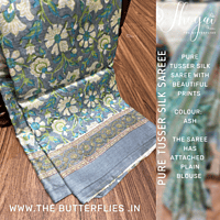 PURE TUSSER SILK SAREE ssgSTUS22509