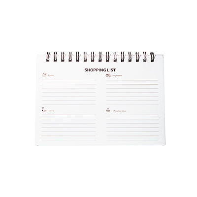 Shopping List Planner Notebook - 30 Pages Shopping List Planner Notebook - 30 Pages