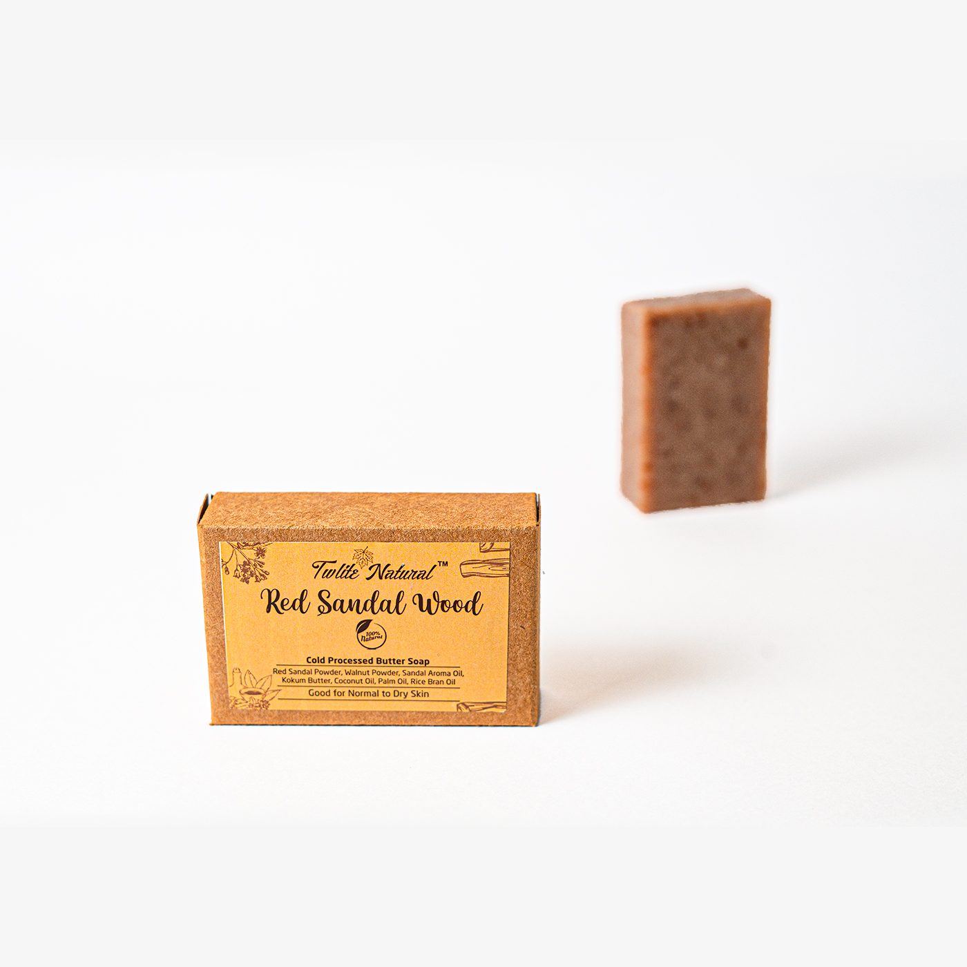 Red Sandal Wood Cold Processed Soap (125 G)