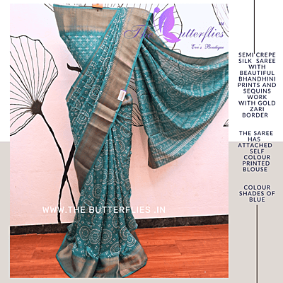 SEMI CREPE SILK SAREE  RJASCRE23469