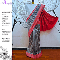 IKKAT MERCERISED COTTON SAREE BGHSDIC23312 IKKAT MERCERISED COTTON SAREE BGHSDIC23312