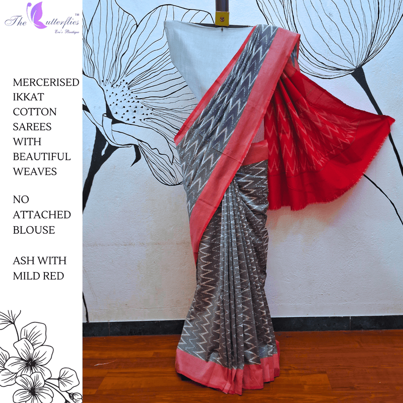 IKKAT MERCERISED COTTON SAREE BGHSDIC23312 IKKAT MERCERISED COTTON SAREE BGHSDIC23312