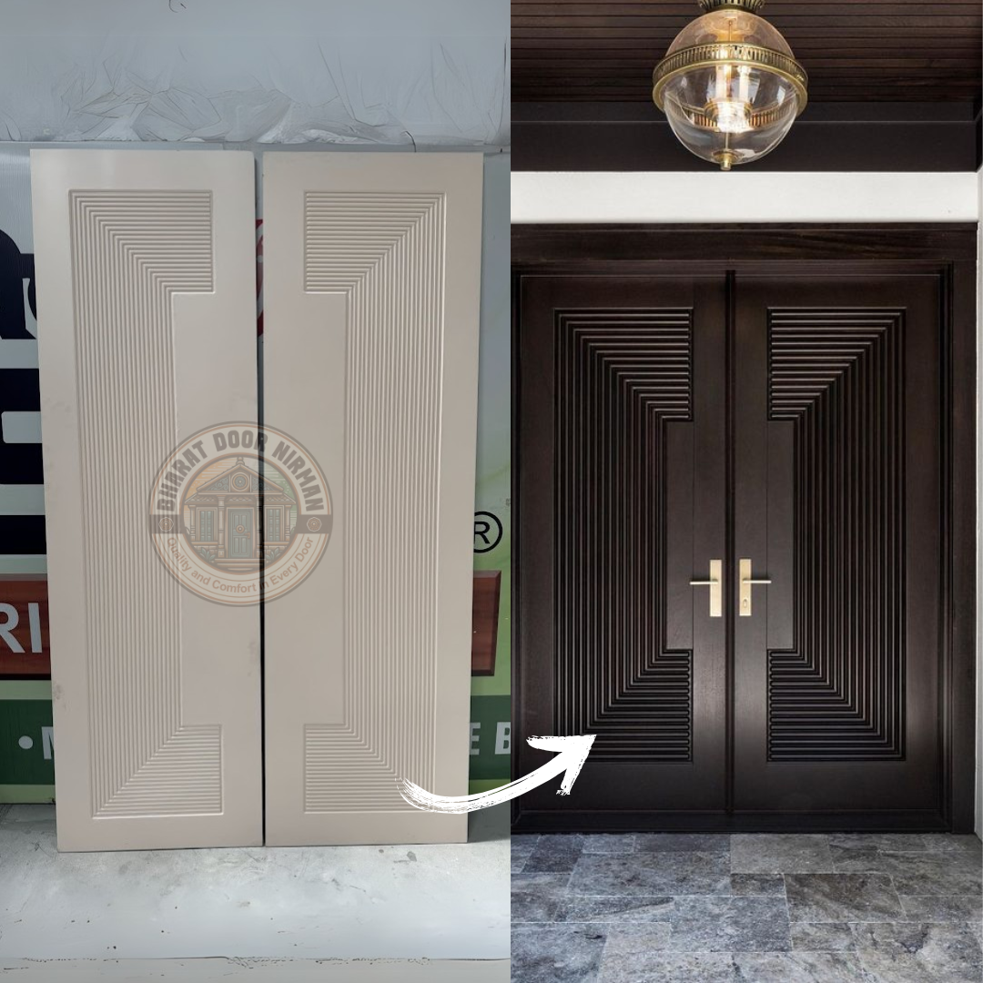 Modern HDHMR Designer Main Door with Lifetime PU Finish Modern HDHMR Designer Main Door with Lifetime PU Finish