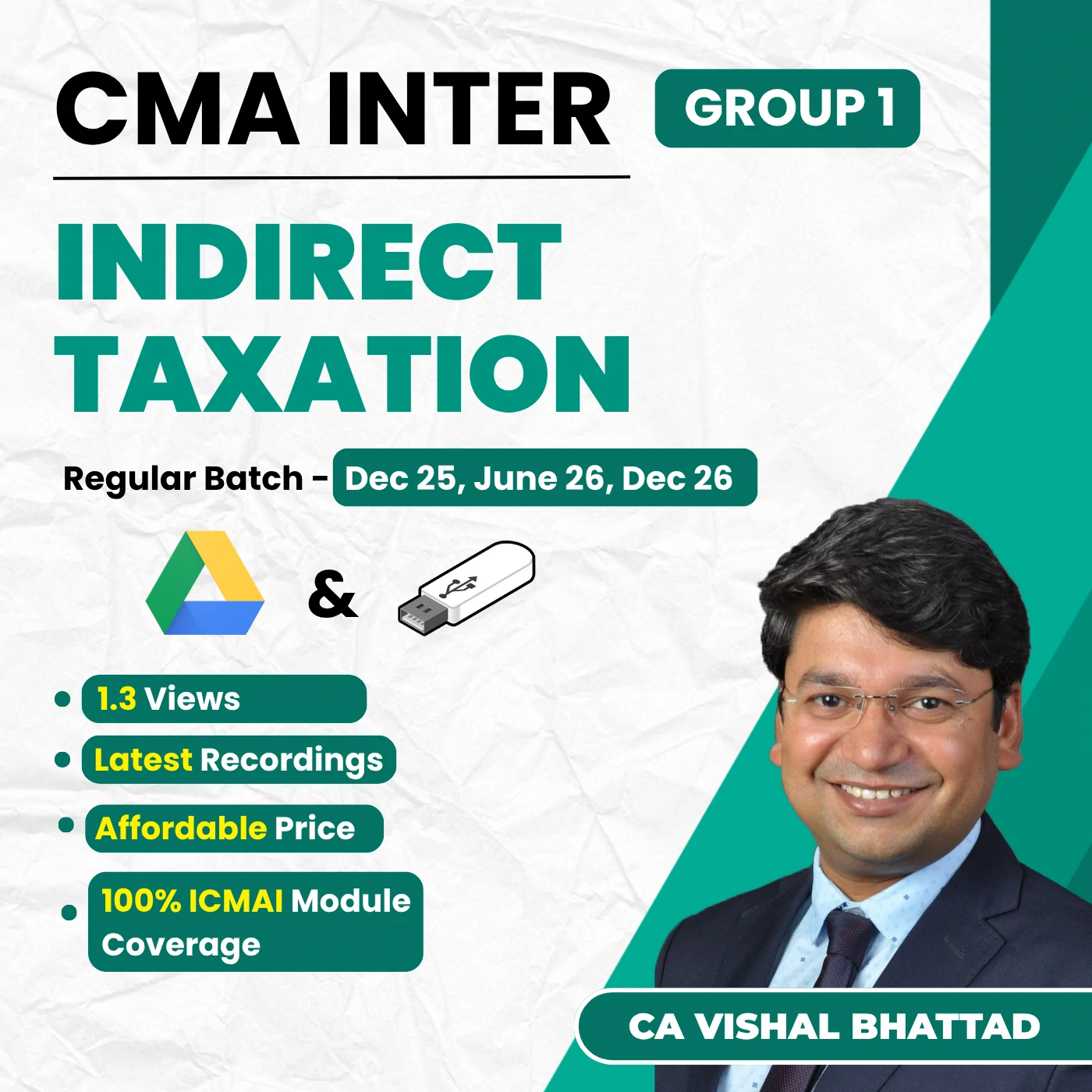 CMA Inter IDT (Group 1) by CA Yashvant Mangal CMA Inter IDT (Group 1) by CA Yashvant Mangal