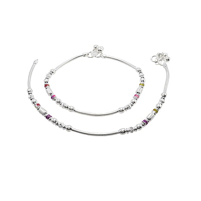 Silver women anklets/enamel design kolusu Silver women anklets/enamel design kolusu