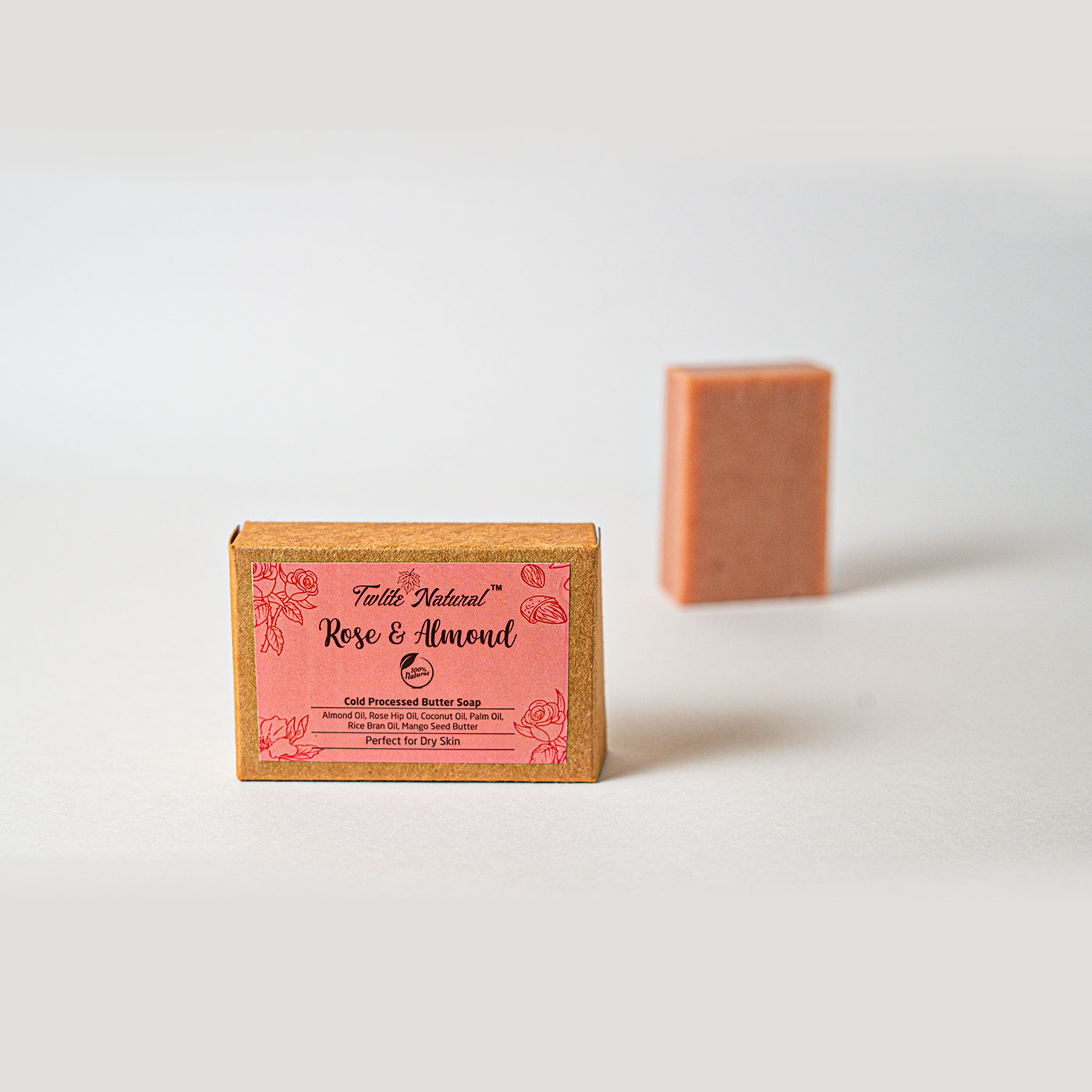 Rose & Almond Cold Processed Soap (125 G)