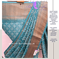 SEMI CREPE SILK SAREE  RJASCRE23469