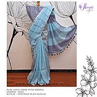 PURE LINEN SAREE YBRSLIN23595 PURE LINEN SAREE YBRSLIN23595