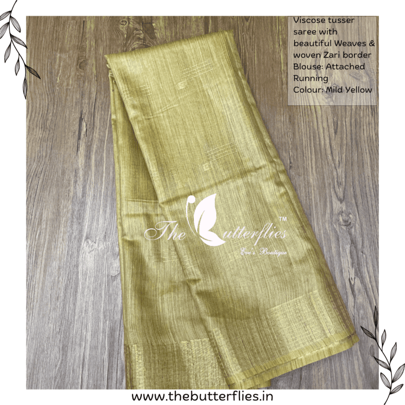 VISCOSE TUSSER SAREE YBRSTUS23385 VISCOSE TUSSER SAREE YBRSTUS23385