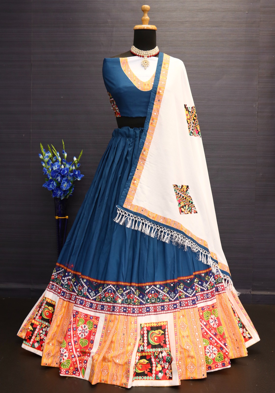 New Lounching Digital Print Muslin Cotton Lehenga Choli D.31