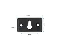 DE01CP-17 PLASTIC Wall Mount Speaker Bracket Hanger for Surround Sound Box Audio Speaker(4PCS)