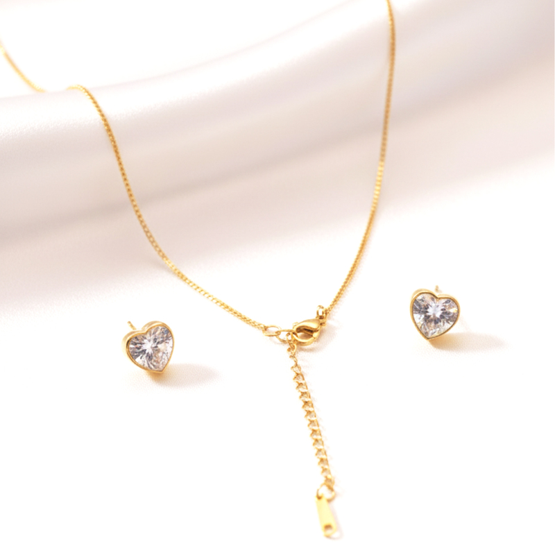 KAYYA21 Elegant Gold-Plated Jewelry Set – Stainless Steel