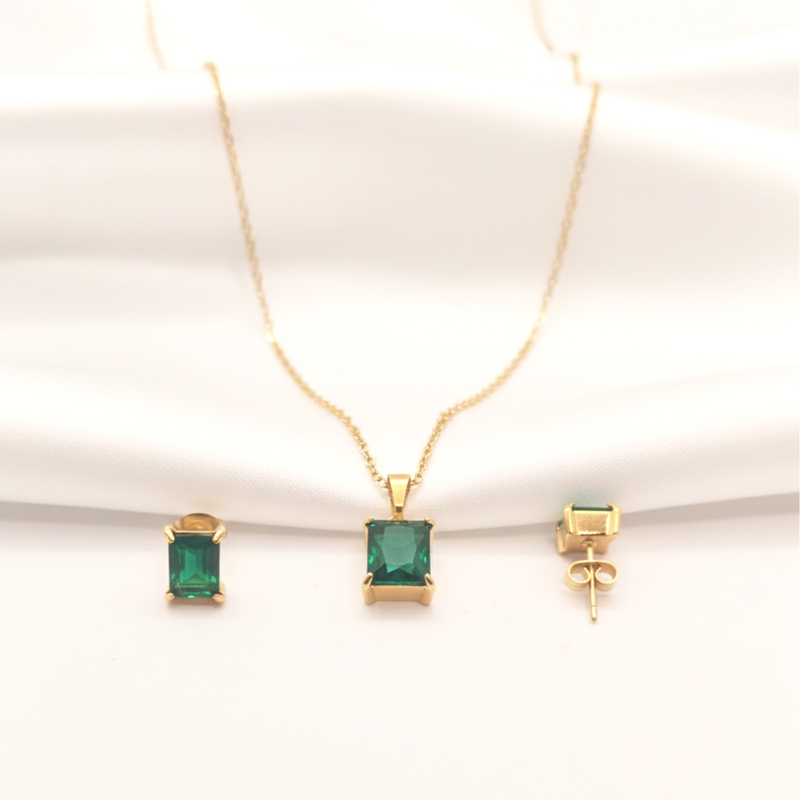 KAYYA21 Elegant Gold-Plated Jewelry Combo Set – Stainless Steel