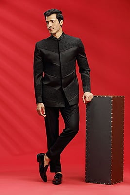 Texture Black Jodhpuri 22995 Texture Black Jodhpuri 22995