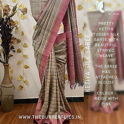Ketiya silk saree with pretty weaves YBRSTUS18061