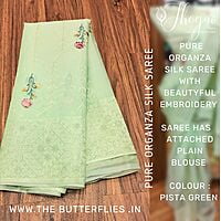 PURE ORGANZA SILK SAREE KCVSORZ22344