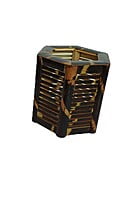 Handmade hexagonal utility box made of bamboo || home decor || natural