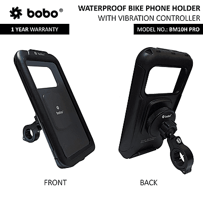 BOBO BM10H PRO Fully Waterproof Bike / Cycle Phone Holder with Vibration Controller Motorcycle Mobile Mount BOBO BM10H PRO Fully Waterproof Bike / Cycle Phone Holder with Vibration Controller Motorcycle Mobile Mount