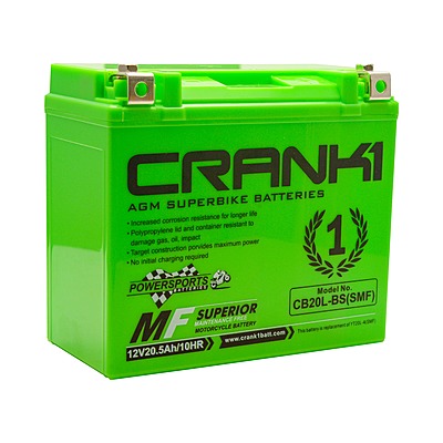 Crank1 Battery (CB20L-BS) Crank1 Battery (CB20L-BS)