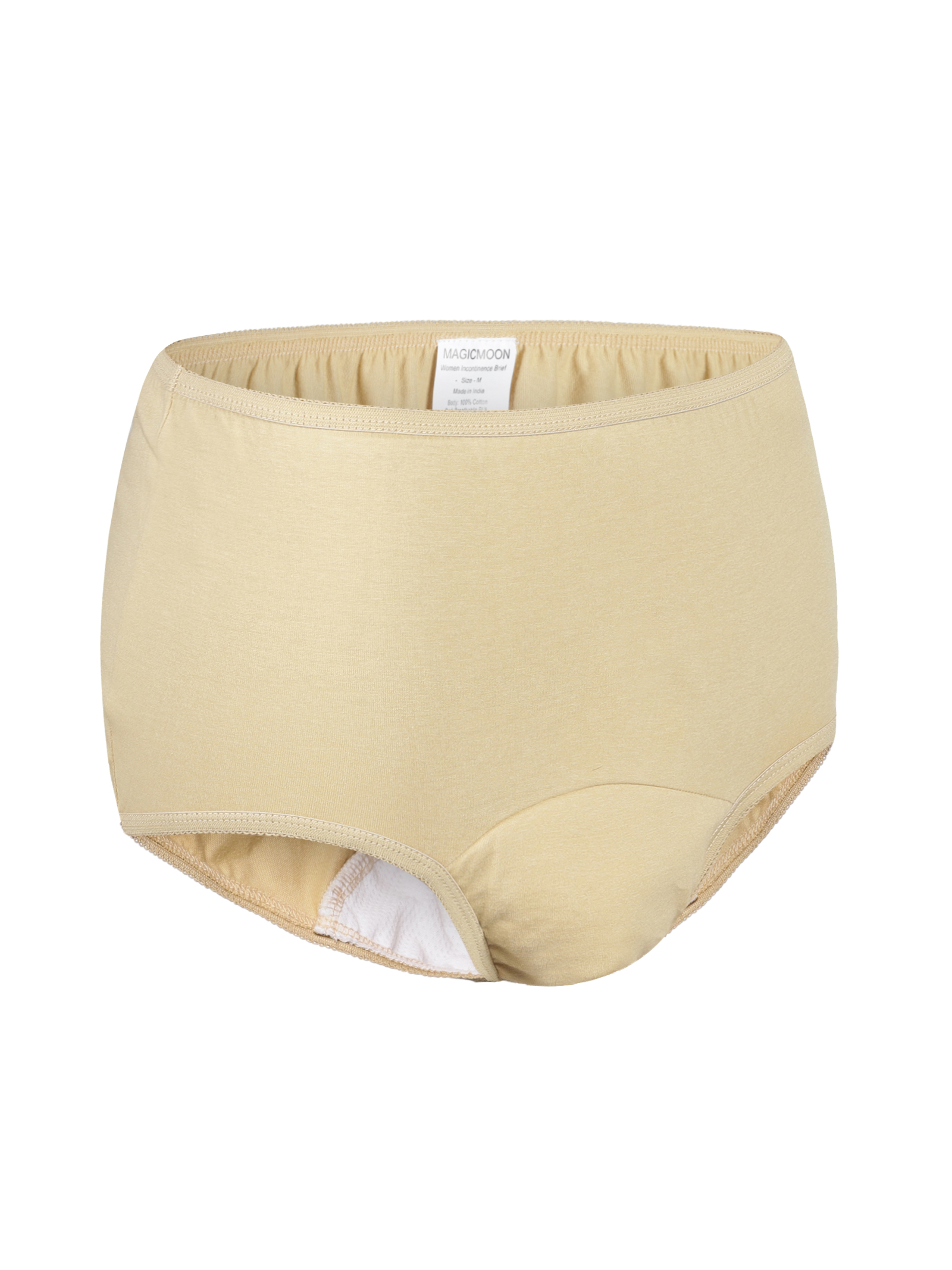 Reusable adult diaper, Washable adult diapers, Incontinence Protective Underwear for Women, High Waist Panties For Women, Leak Proof, Beige Color (pack of 2) Reusable adult diaper, Washable adult diapers, Incontinence Protective Underwear for Women, High Waist Panties For Women, Leak Proof, Beige Color (pack of 2)