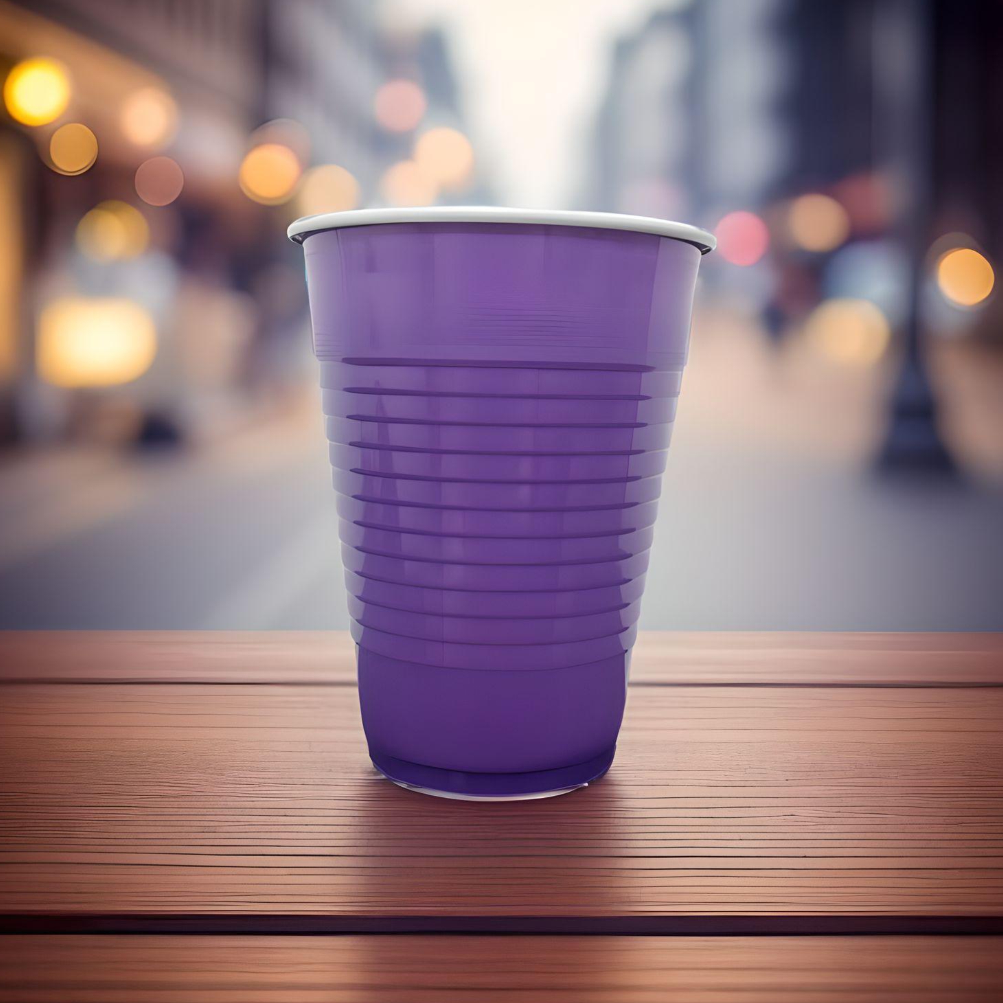 Set of 30-360ml Purple Pong Glasses | Drinking Glass for New Year, Bachelor, Retirement, Wedding, and  Parties | Party Supplies
