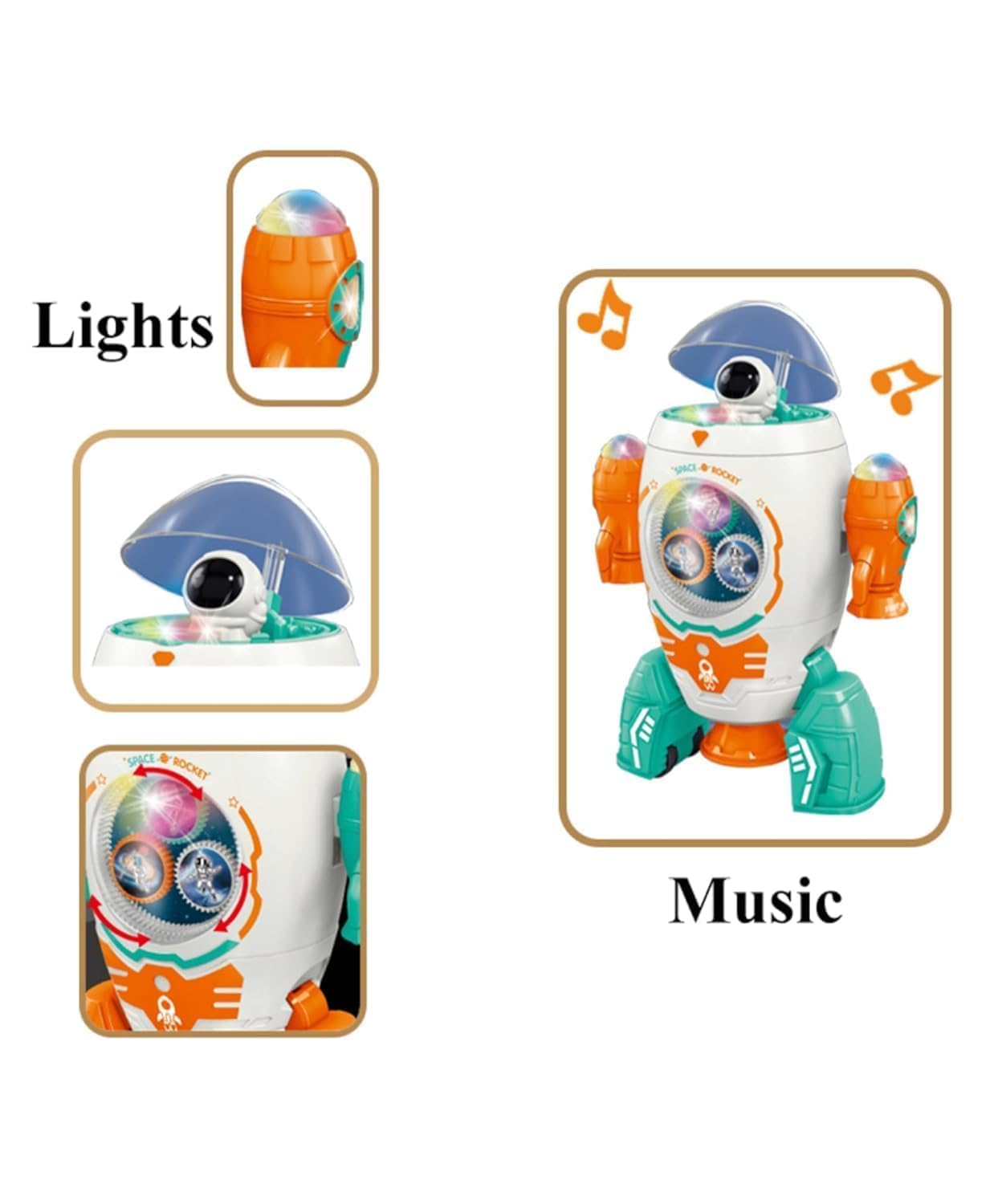Space Rocket, Musical Toys, Dancing & Lighting Space Rocket, Musical Toys, Dancing & Lighting