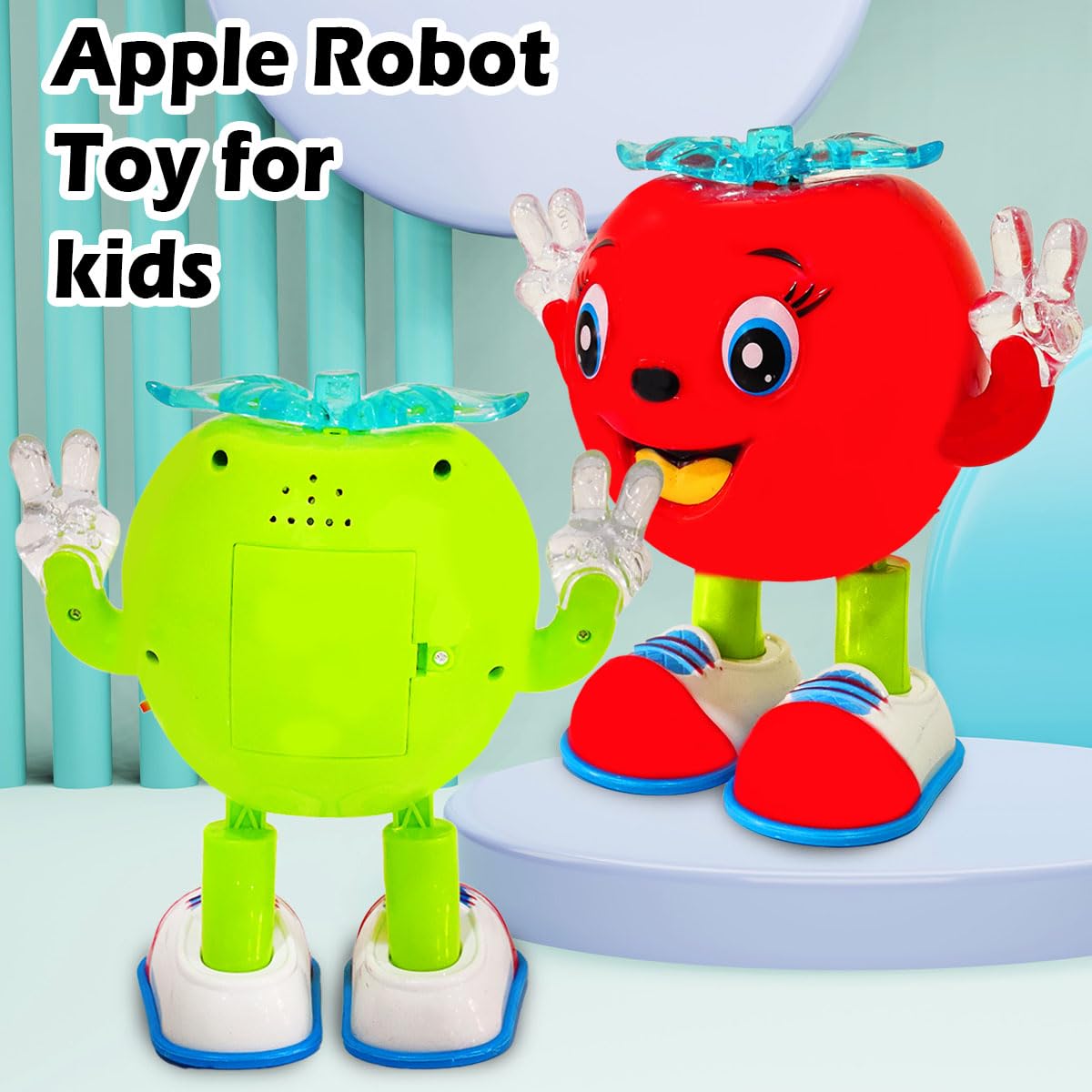 Dance Apple Robot, Swinging & Dancing Musical & Light