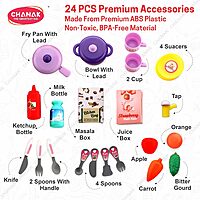 Kitchen Suitcase Set for Girls, Colorful Pretend Play Cooking Set for Girls with 23 Pieces