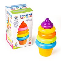 Ice-Cream Stacker, Colorful Stacking Rings