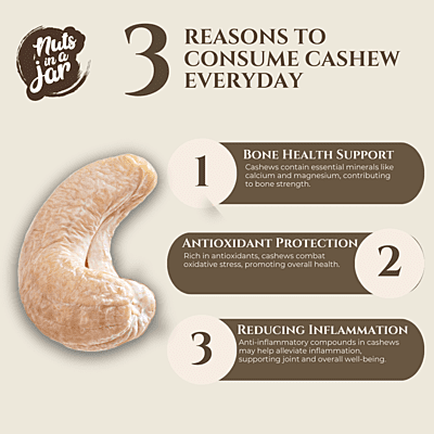 Nuts In a Jar Cashews 4 Piece Everyday Classics 250 Grams Nuts In a Jar Cashews 4 Piece Everyday Classics 250 Grams