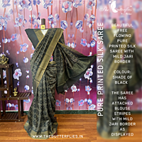 Pure printed silk saree NIRSSIL20532 Pure printed silk saree NIRSSIL20532