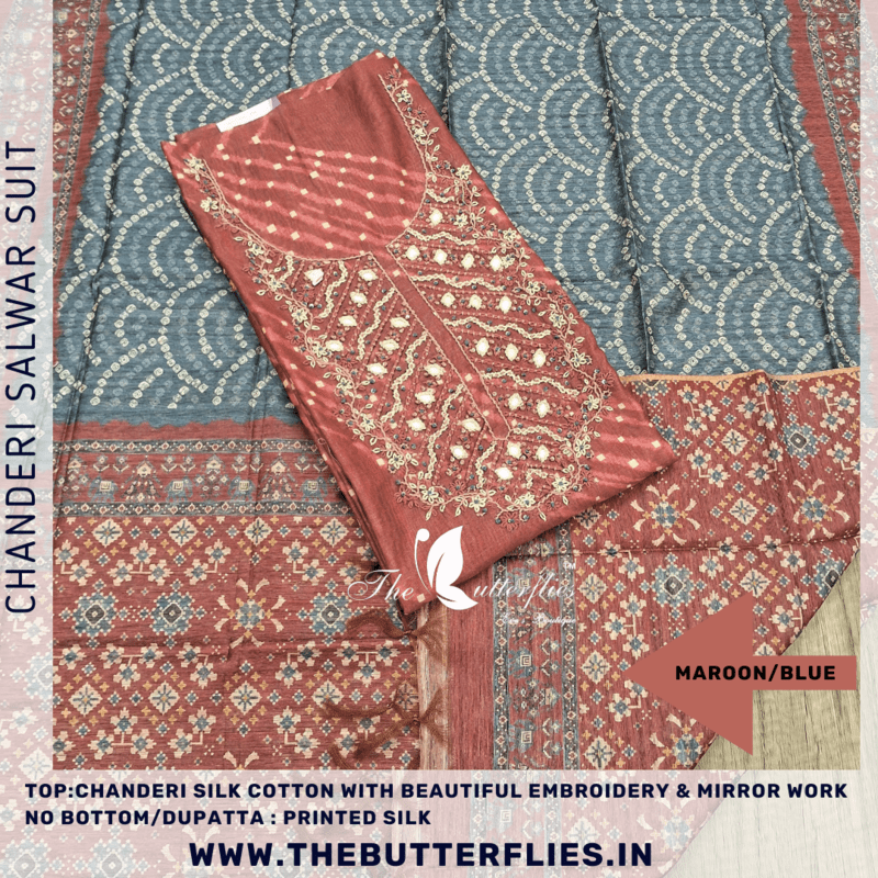 CHANDERI SILK COTTON SALWAR FRCCSTR23165