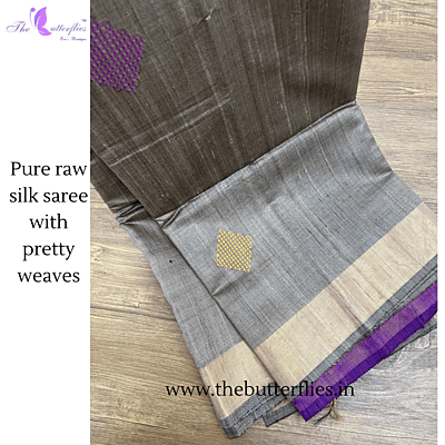 PURE RAW SILK SAREE WITH PRETTY WEAVES YBRSRSS19724