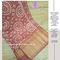 SEMI CREPE SILK SAREE RJASCRE23460 SEMI CREPE SILK SAREE RJASCRE23460