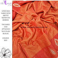SILK LINEN SAREE  MKTSLIN23616