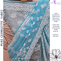 PURE GEORGETTE SILK SAREE MSKSGRS23771