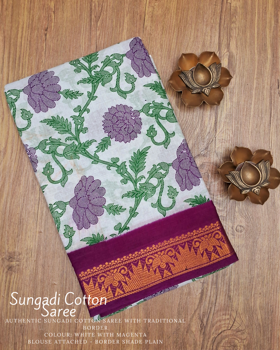 SUNGADI COTTON SAREE  SVMSSDS24049