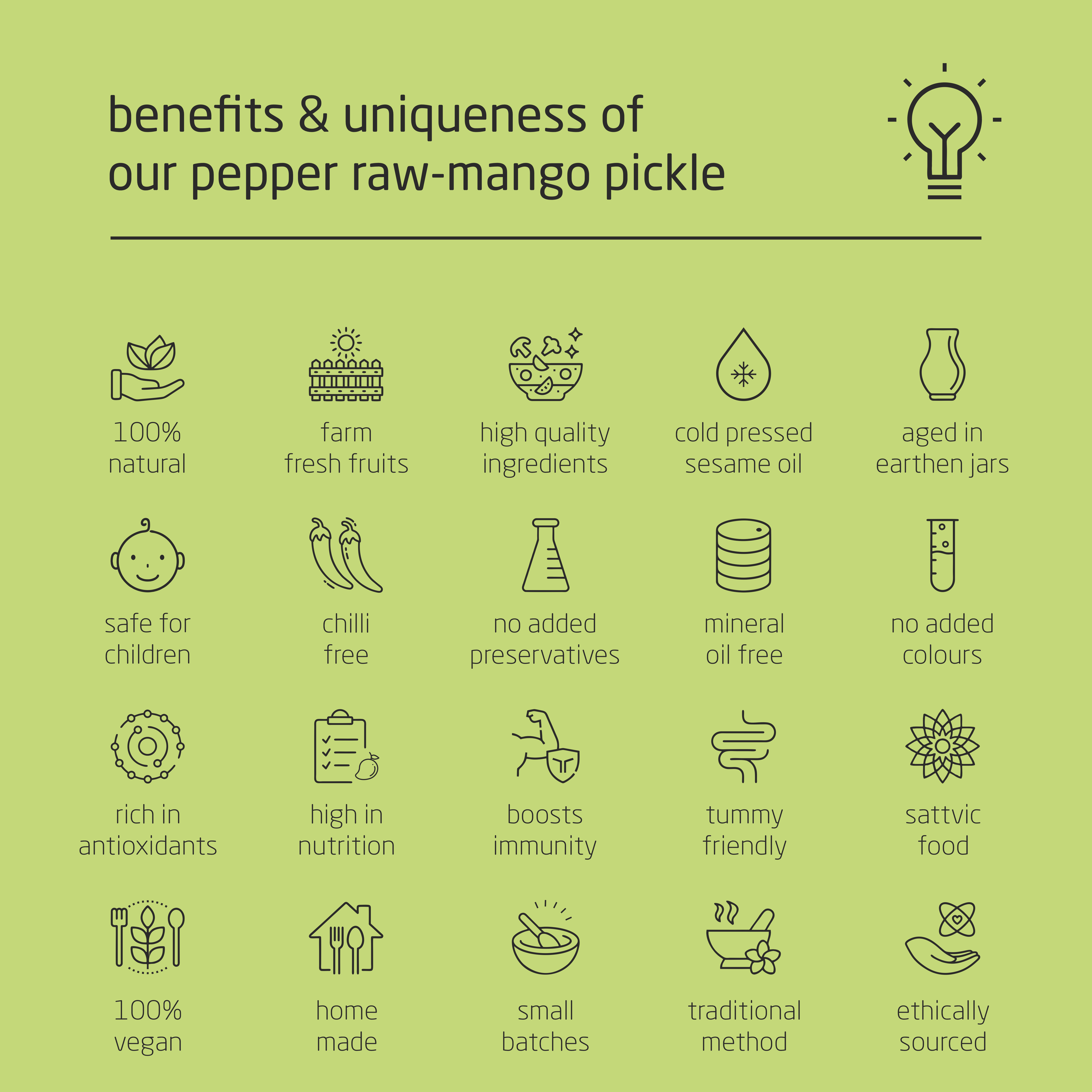 Premium Cold-Packed Pepper Raw-Mango Pickle – 185g Premium Cold-Packed Pepper Raw-Mango Pickle – 185g