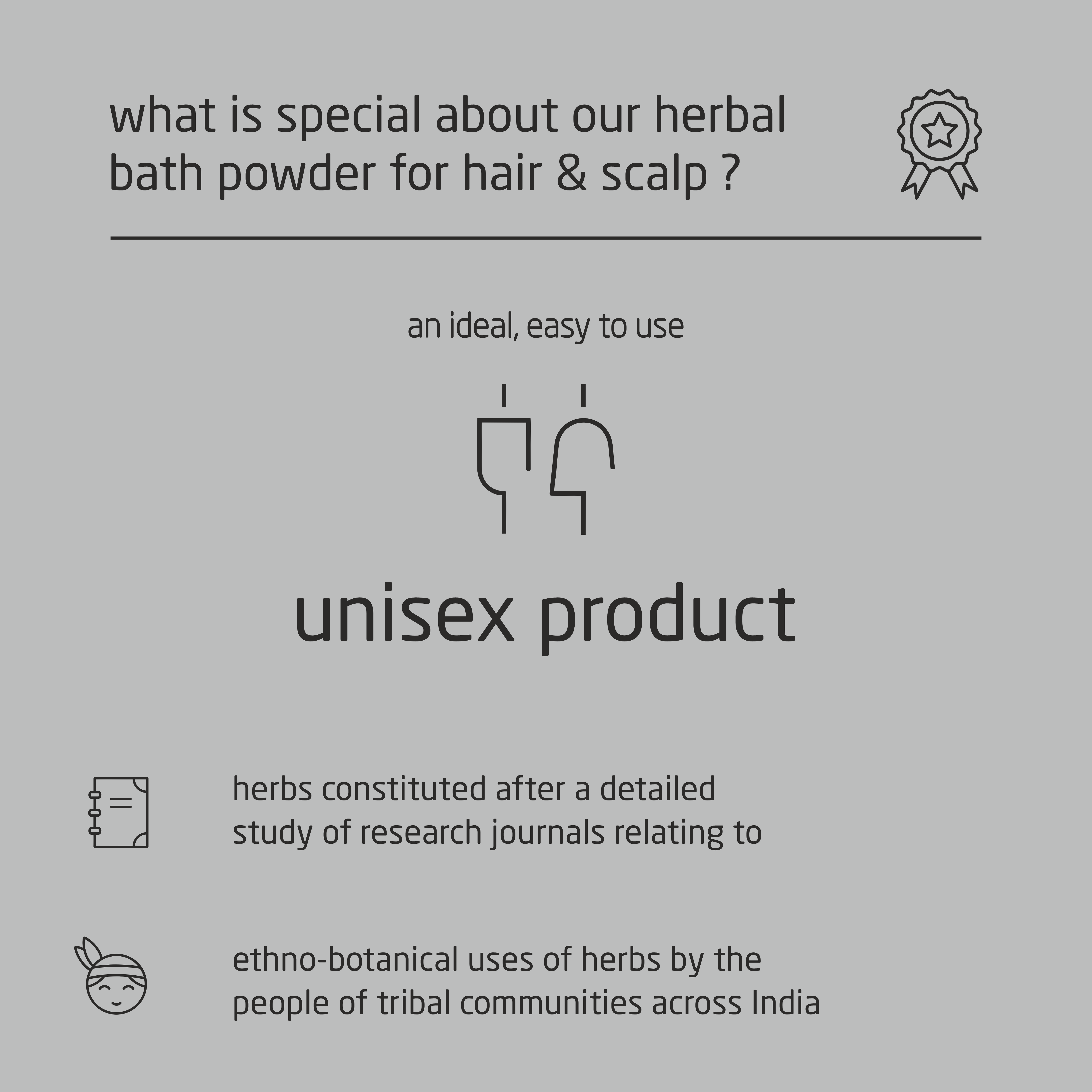 Super Premium Unisex Herbal Bath Powder for Hair & Scalp - 500g Super Premium Unisex Herbal Bath Powder for Hair & Scalp - 500g
