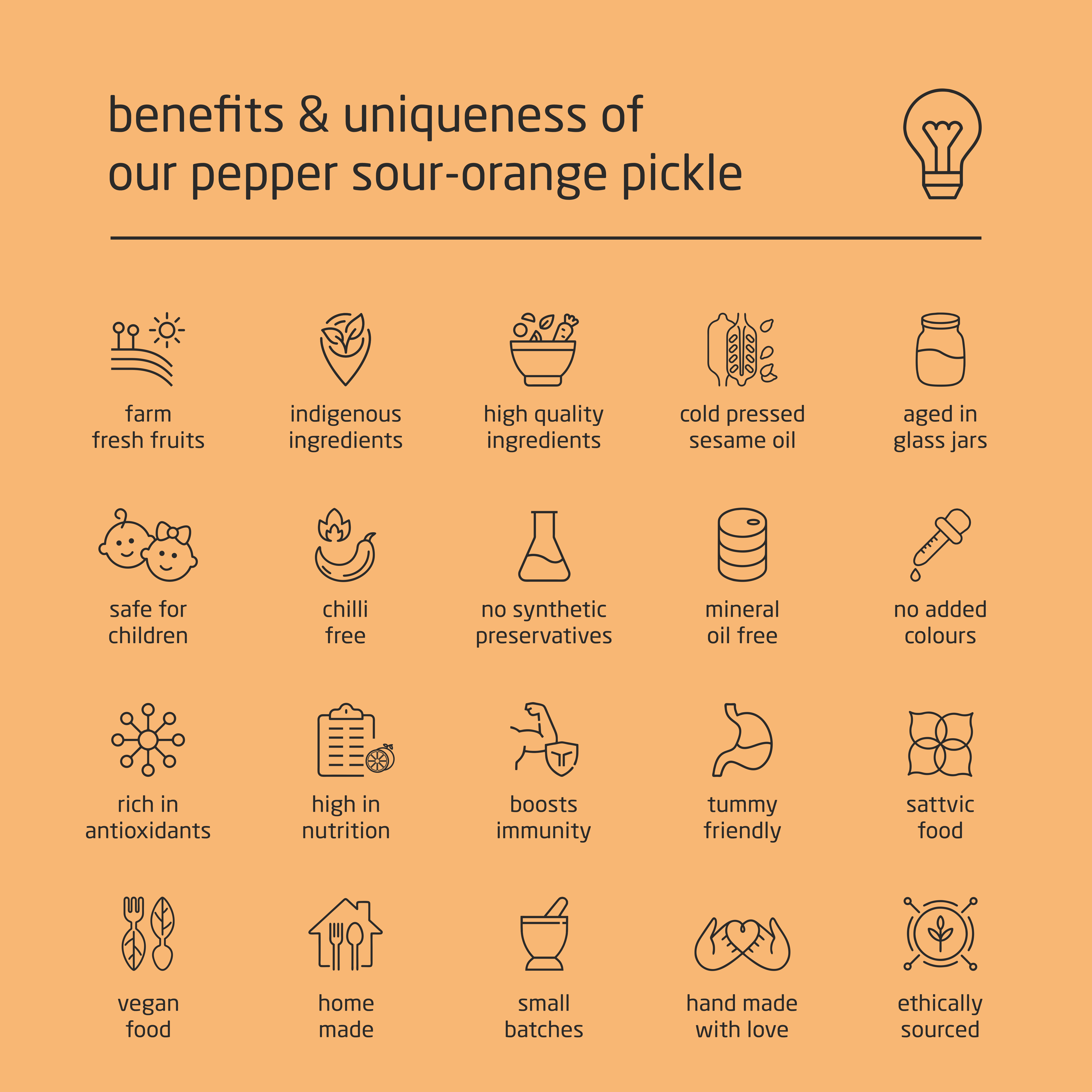 Premium Cold-Packed Pepper Sour-Orange Pickle – 185g Premium Cold-Packed Pepper Sour-Orange Pickle – 185g